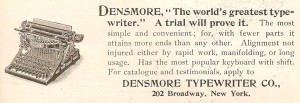 1893DensmoreTypewriter